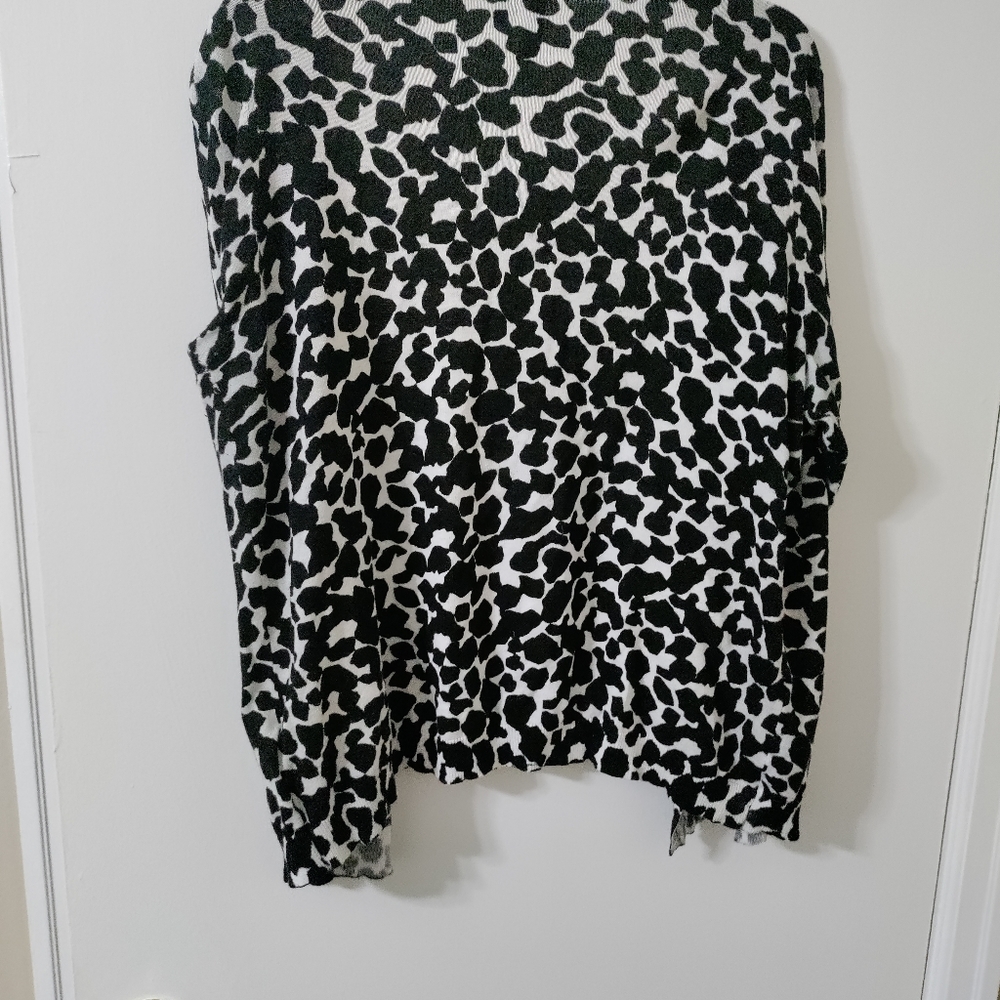 3/4 sleeve button up sweater